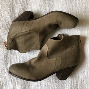 Grey Sam Edelman Ankle Boots with Rose Gold Zipper